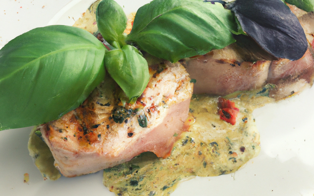 Filet mignon de porc au basilic