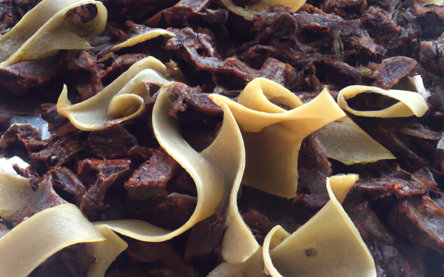 Pâtes aux magrets séchés