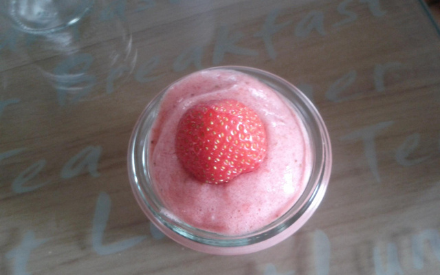 Sorbet aux fraises très onctueux et pas calorique