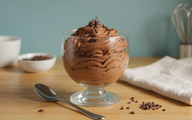 Mousse au chocolat sans sucre facile et rapide