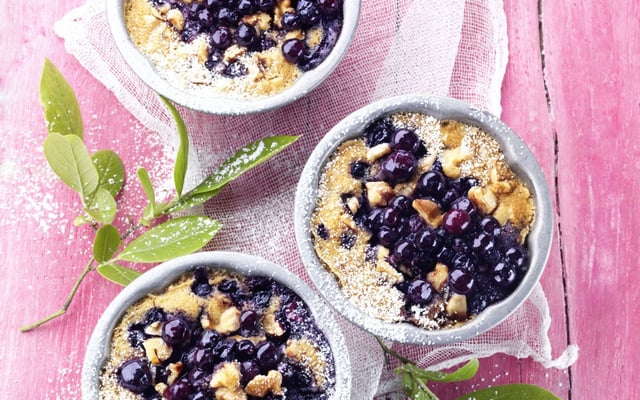 Clafoutis aux myrtilles sauvages du Canada