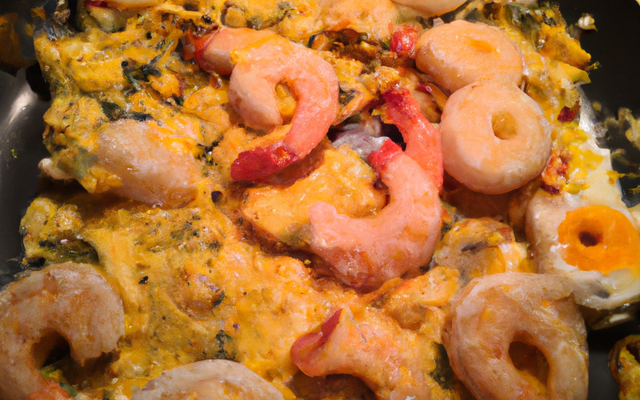 Œufs brouillés aux crevettes