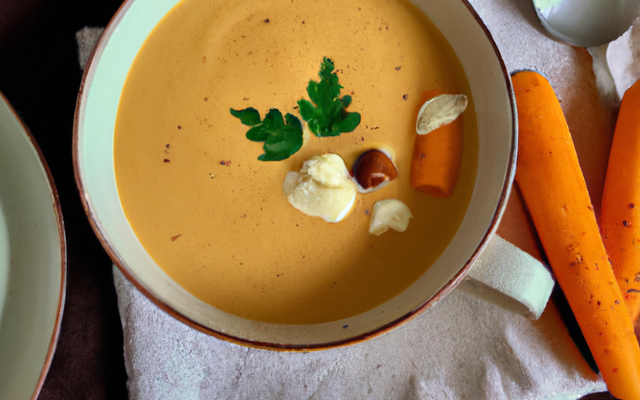 Velouté de carottes aux châtaignes