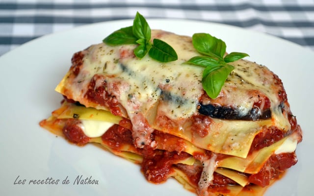 Lasagnes aux aubergines et mozzarella