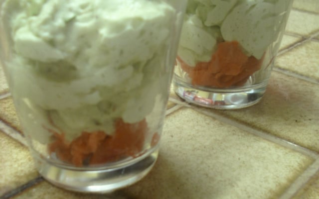 Tartare de saumon et mousse d'avocats