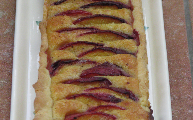 Tarte aux pêches et à l'amande