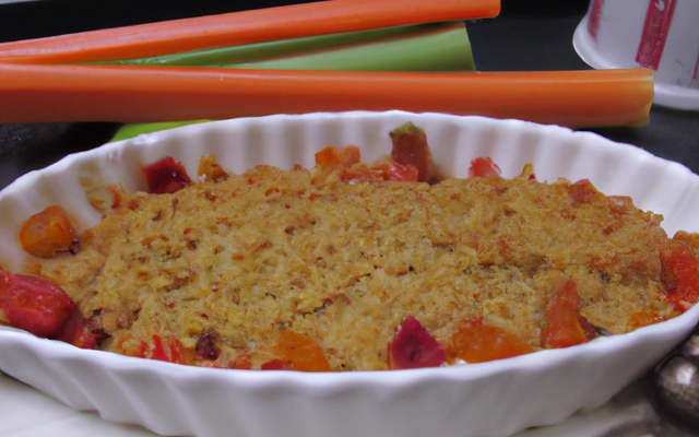 Crumble carotte rhubarbe