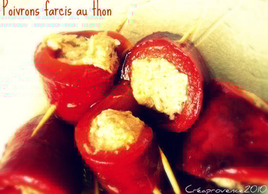 Petits roulés de poivron au thon