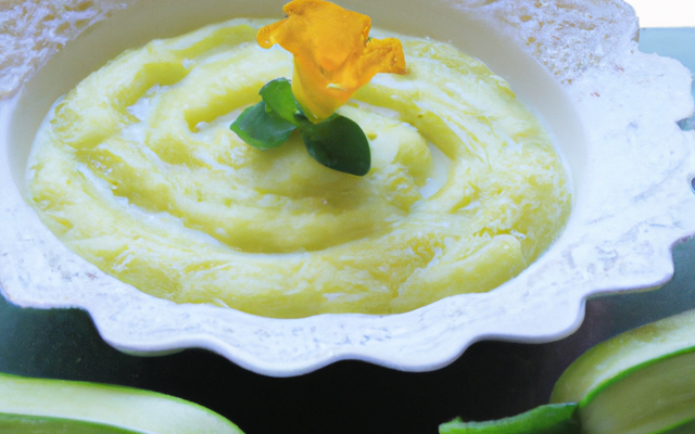 Purée de courgette au comté