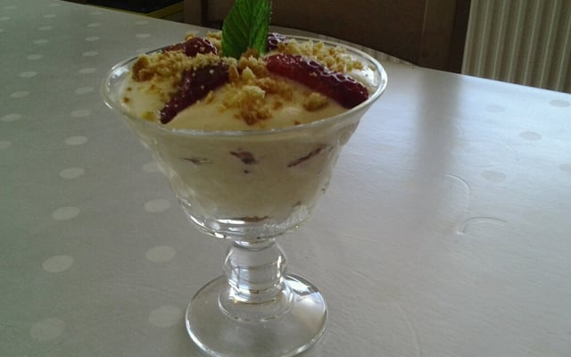 Tiramisu fraises basilic