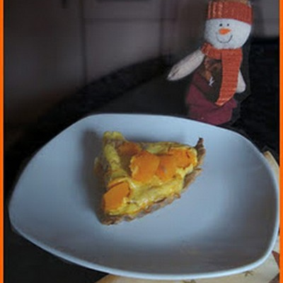 Quiche à la ricotta, potimarron et tofu épicé