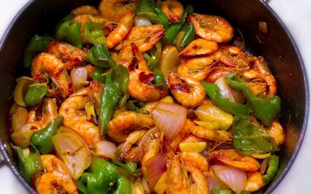 Crevettes à la sauce piquante maison