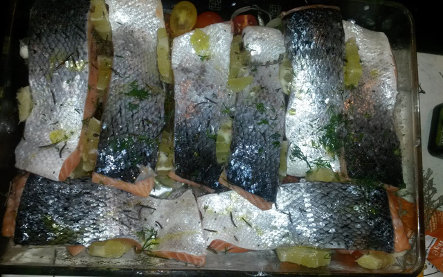 Saumon rôti au four