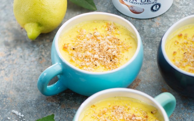 Crème citron vanille crumble sablé