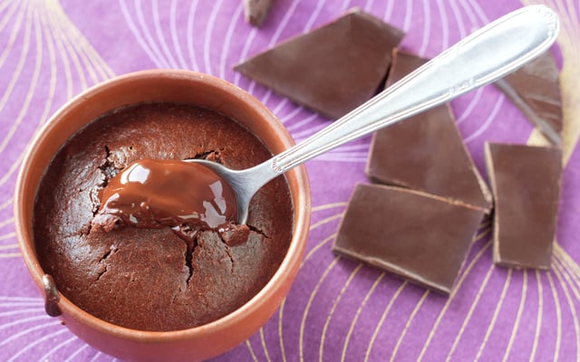 Coulant au chocolat cœur caramel