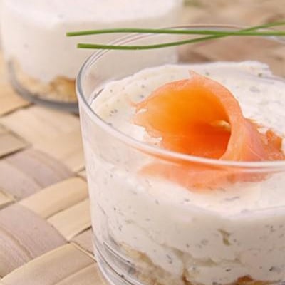 Verrine au Carré Frais et saumon