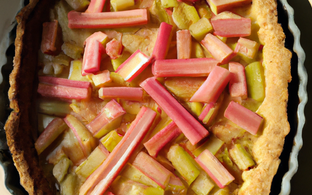 Tarte à la rhubarbe simple et goûteuse