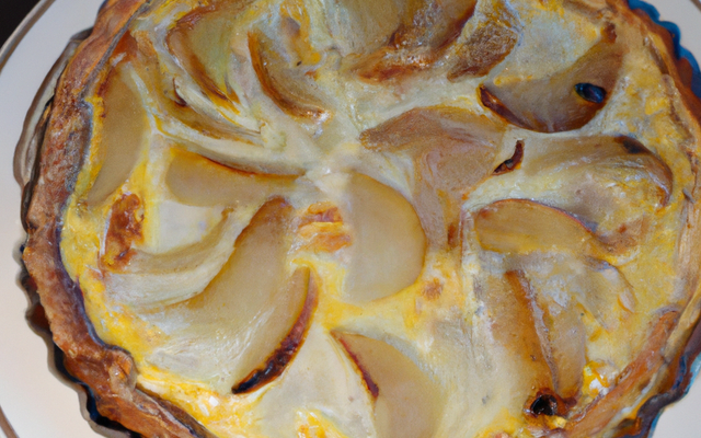 Tarte de poire au chèvre gratiné