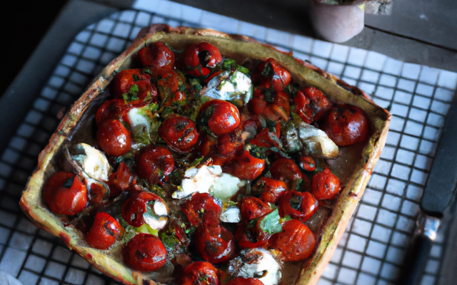 Tarte tomates cerise et chèvre