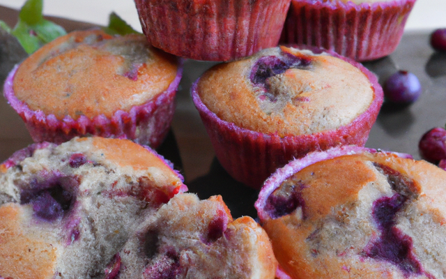 Muffins Violettes-Myrtilles