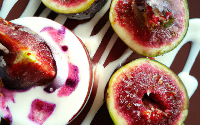 Figues Sauce Sangria  crémeux mascarpone et poivre Jamaïque