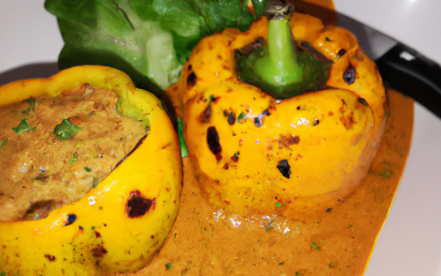 Poivron farci au curry