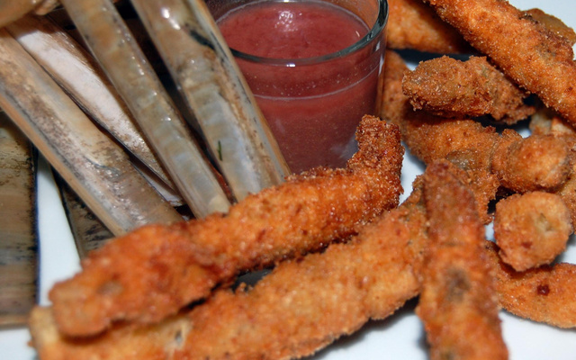 Couteaux panés en friture