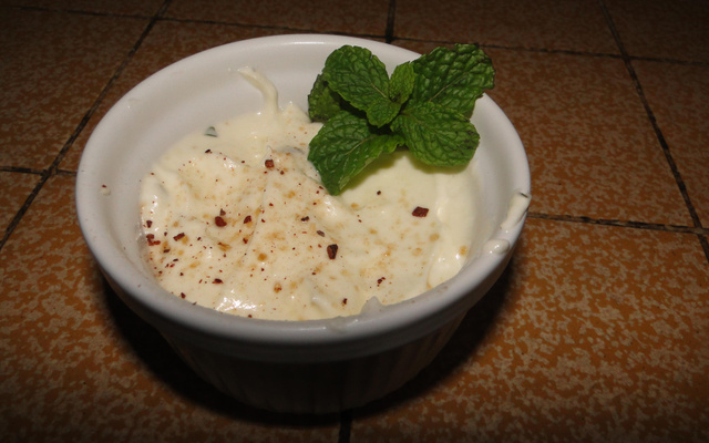 Mousse à la menthe et au kiri