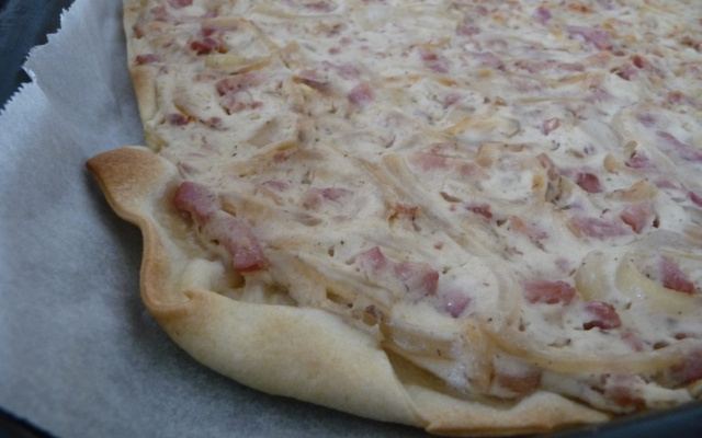 Recette de la Flammekueche à ma façon (pas à pas)