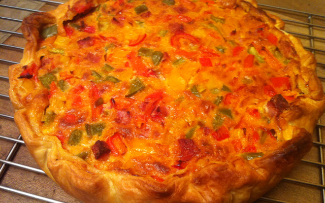 Quiche aux 3 poivrons