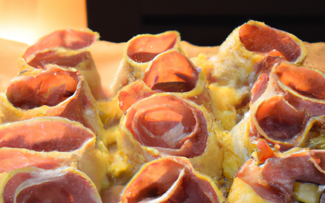 Pizza roulé au jambon