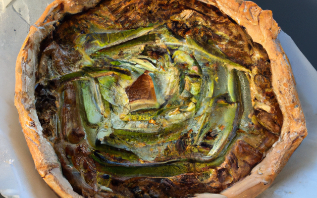 Tourte aux poireaux et morbier