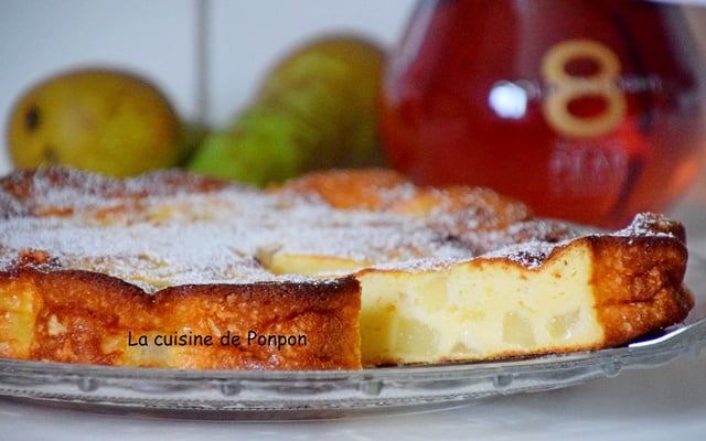 Gâteau à la ricotta et poires, sans farine et sans beurre!