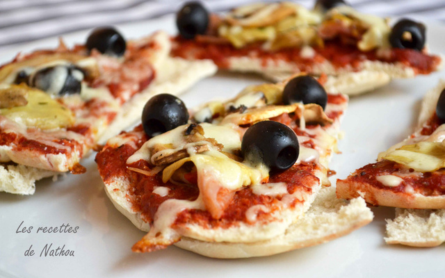 Pita-pizza façon 4 saisons