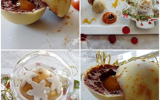 Boule de Noël choco kaki
