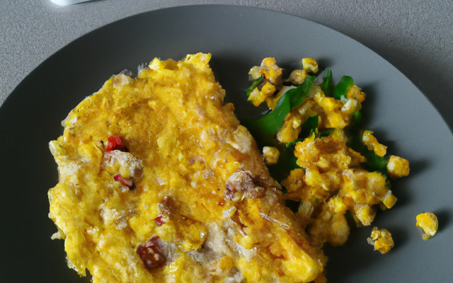 Omelette au mais et au Chaource