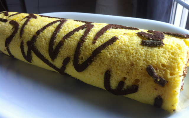 Gâteau roulé zébré au nutella