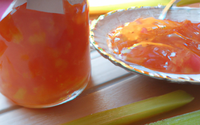 Confiture de rhubarbe à l'orange
