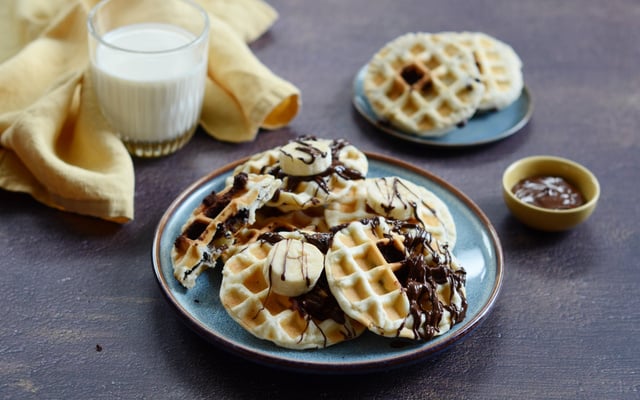 Sablés fourrés au chocolat au gaufrier