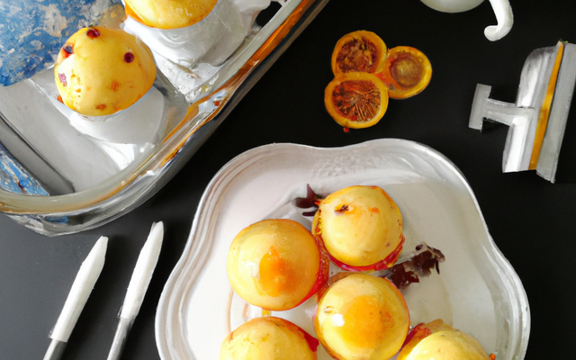 Petits suisses glacés au miel et aux agrumes
