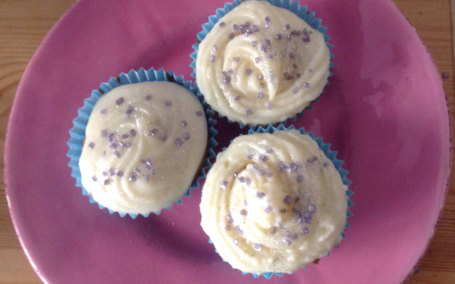 Cupcakes chocolat blanc-pépites Reese's