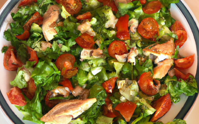 Salade de poulet aux tomates