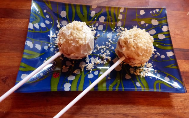 Cake pops roquefort-poire