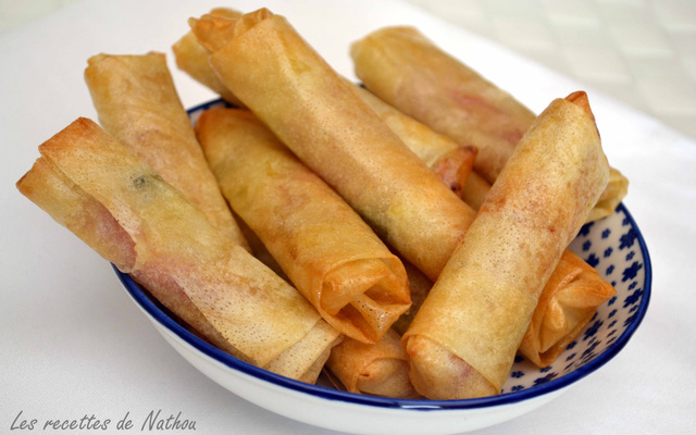 Cigares jambon et mozzarella