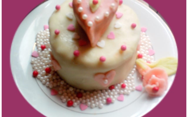 Cupcakes cœur en mini-pièce montée