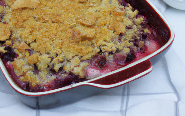 Crumble aux cerises et au miel selon mamie