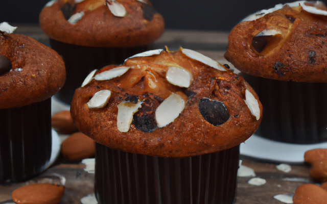 Muffins aux pépites de chocolat noisettes et amandes