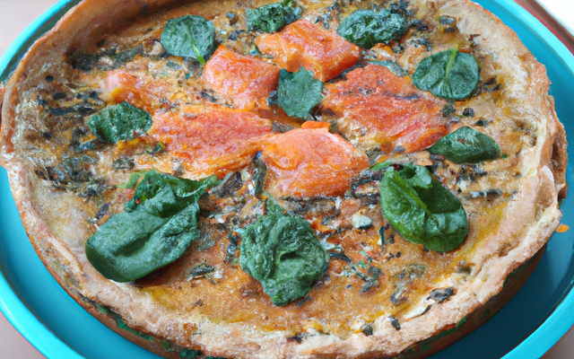 Tarte au saumon et épinards au thermomix