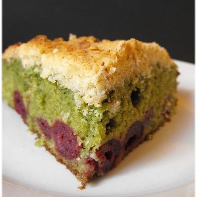 Coffee cake pistache & griottes