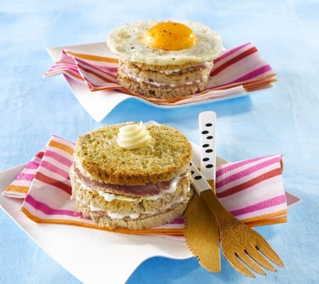 Double-croque au délice de tonka